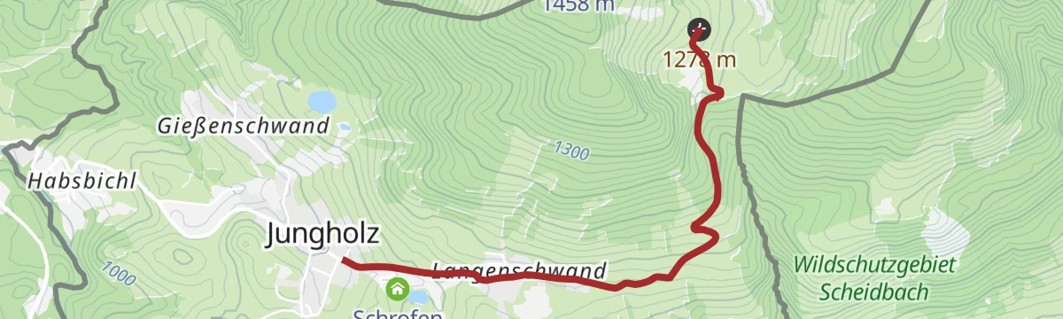 Route map: Von Jungholz auf die Alpe Stubental